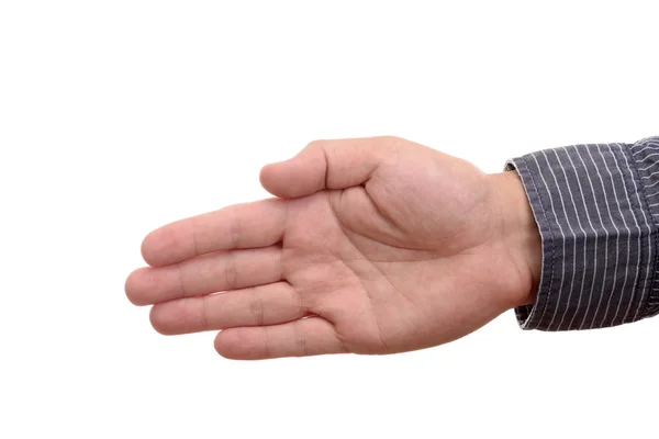 Open hand voor handdruk — Stockfoto