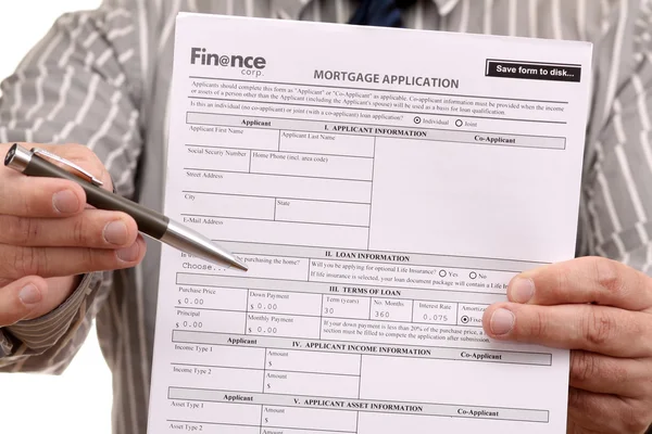 Formulaire de demande de prêt hypothécaire — Photo
