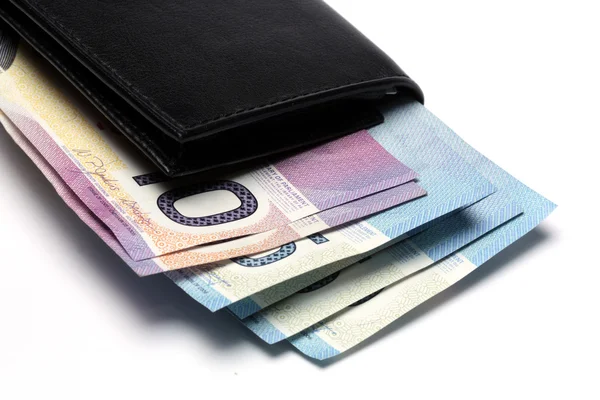 Black Wallet with Canadian Bill — Stock Photo, Image