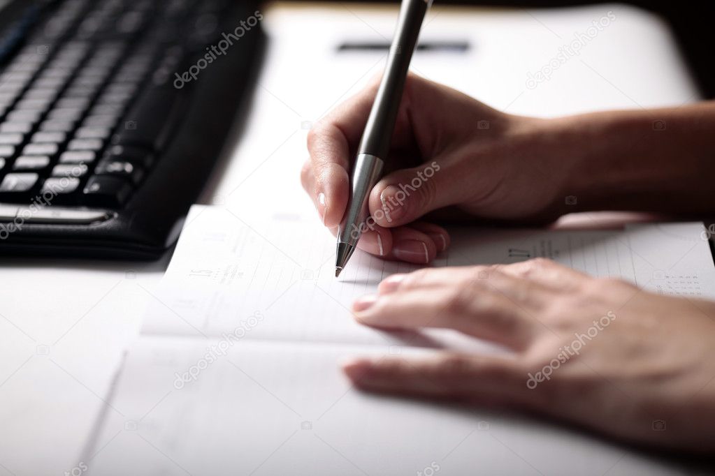 Woman writing 