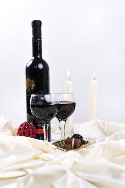 Wine and chocolate clipart