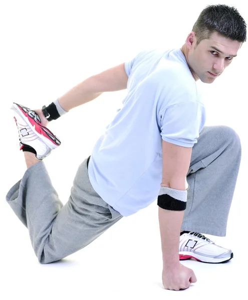 Fitness mężczyzna na białym tle — Zdjęcie stockowe