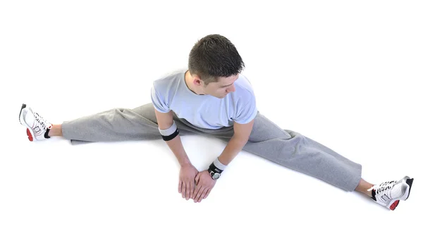 Fitness mężczyzna na białym tle — Zdjęcie stockowe
