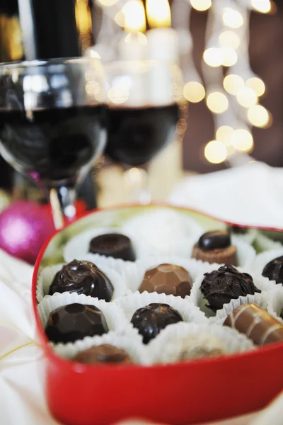 stock image Wine and chocolate