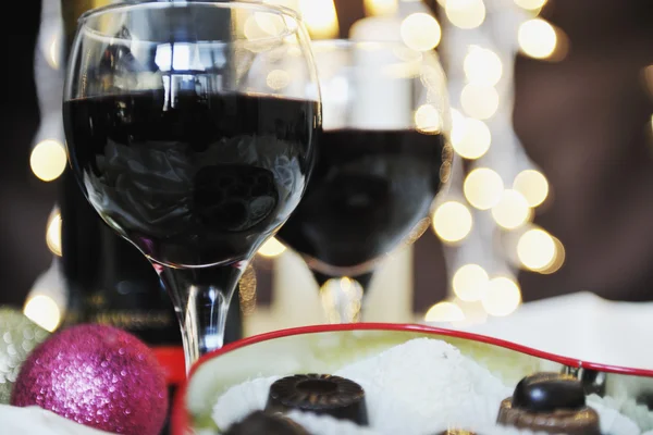 와인과 초콜릿 — 스톡 사진