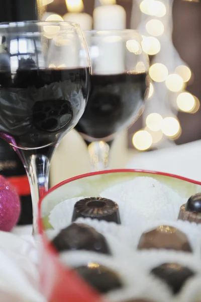 와인과 초콜릿 — 스톡 사진