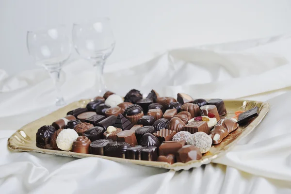 Chocolate e pralina — Fotografia de Stock