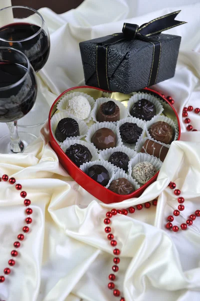 stock image Chocolate and praline box