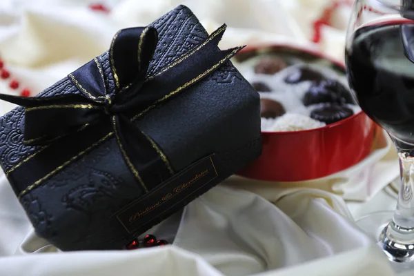 초콜릿과 프랄린 상자 — 스톡 사진