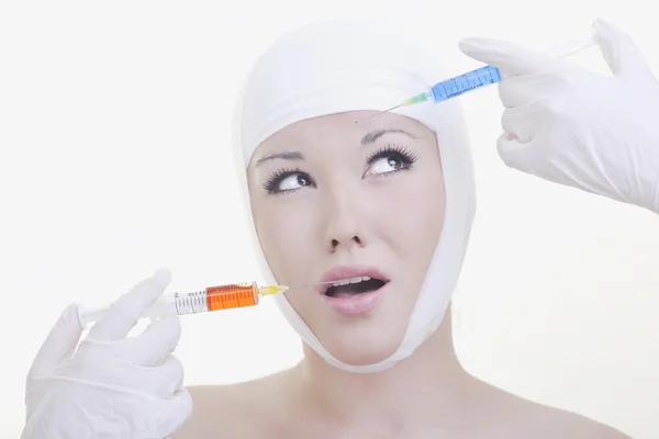 Cirugía facial con botox —  Fotos de Stock