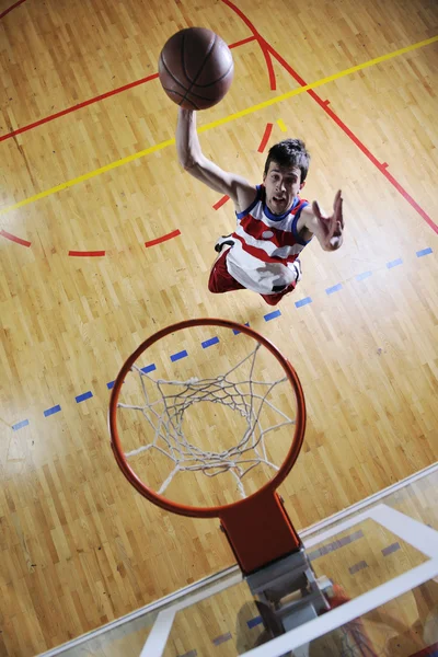 Bola basket melompat — Stok Foto