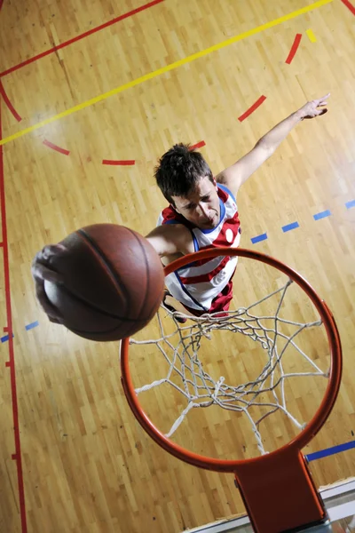 Basketbal-stap-springen — Stockfoto