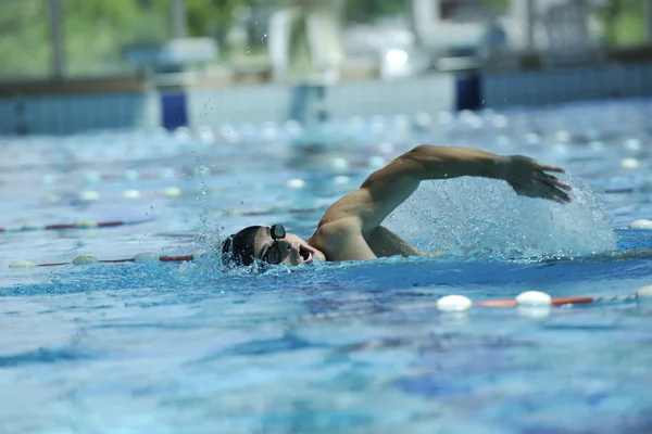 Úszni a medence — Stock Fotó
