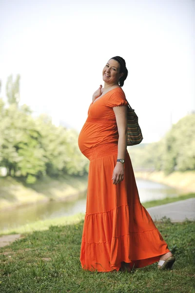 Lykkelig graviditet – stockfoto