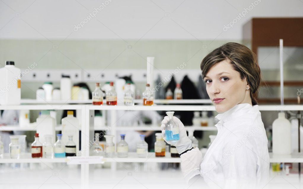 Young woman in lab