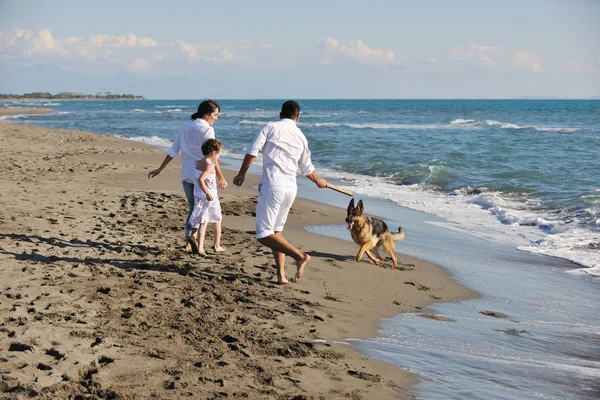 Para jogging na plaży — Zdjęcie stockowe