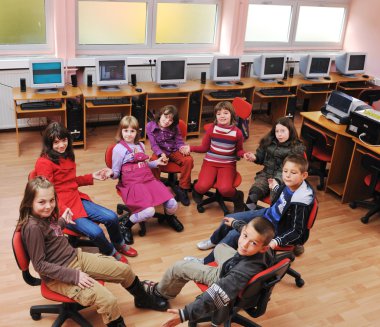 It education with children in school clipart