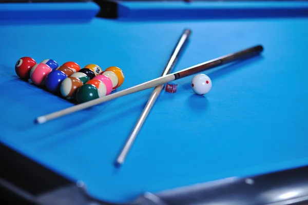 Young man play pro billiard game — Stock Photo, Image