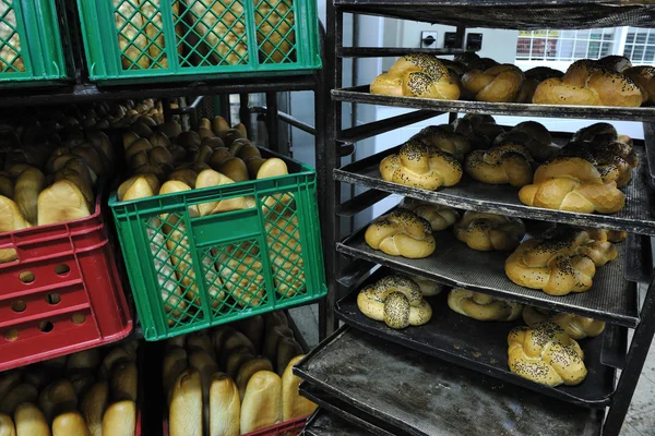 Producción de la fábrica de pan —  Fotos de Stock