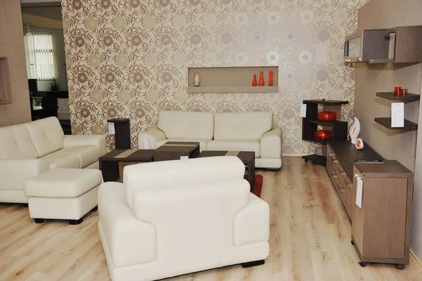 Modern Livingroom Indoor New Furniture Home Decorations — Stock Photo, Image