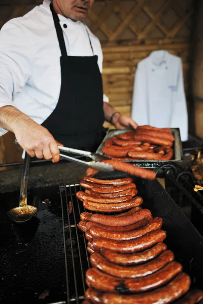 stock image Grilling fresh meat