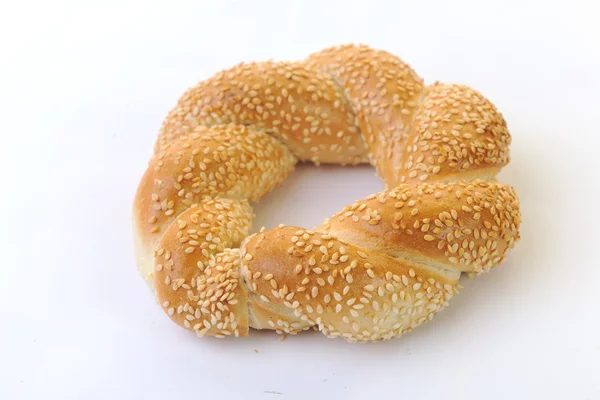 Φρέσκο Ψωμί Υγιεινής Διατροφής Προϊόν Που Απομονώνονται Λευκό — Φωτογραφία Αρχείου