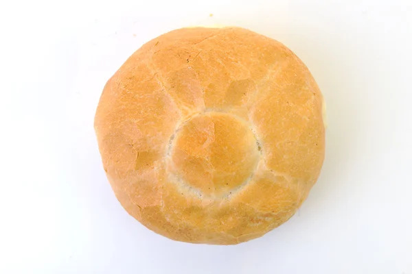 从白色中分离出来的新鲜面包食品健康产品 — 图库照片