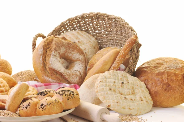 Fresh bread food group Stock Photo