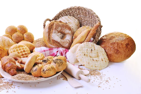 Pane fresco gruppo alimentare — Foto Stock