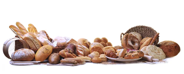 Група свіжих хлібних продуктів — стокове фото