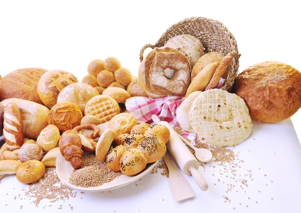 Fresh bread food group Stock Image