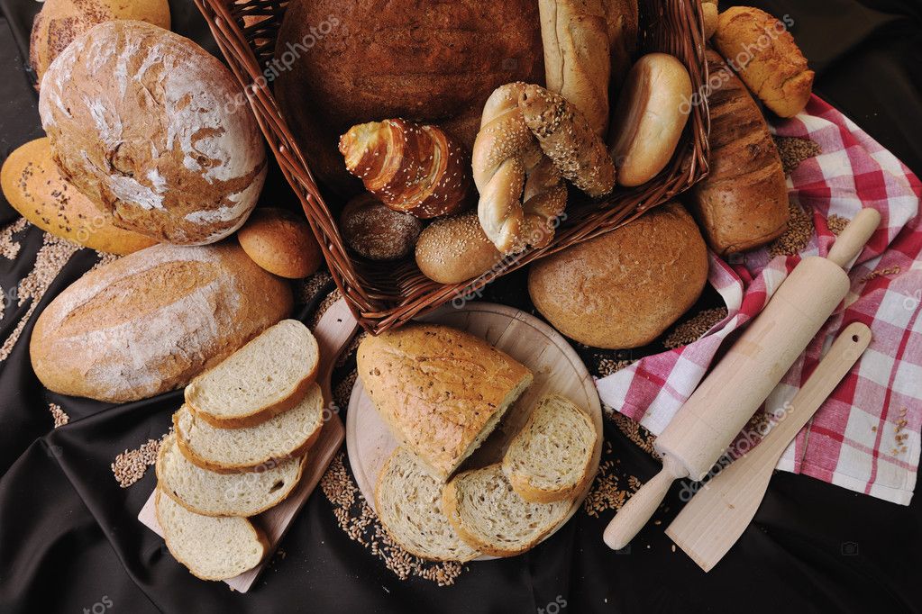 Fresh bread food group — Stock Photo © .shock 4868762