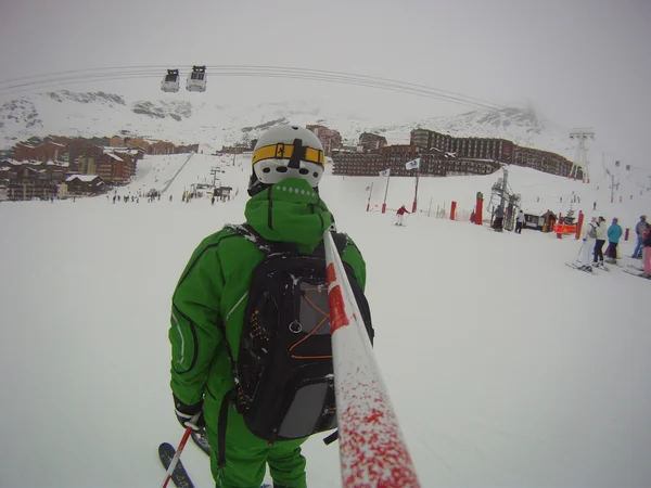 Winter ski man — Stockfoto