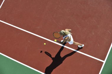 genç kadın oyun Tenis açık