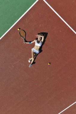 genç kadın oyun Tenis açık