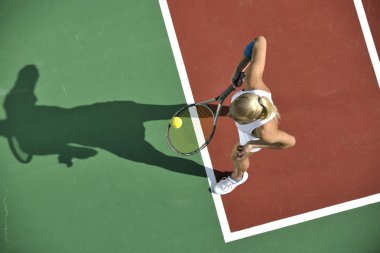 genç kadın oyun Tenis açık