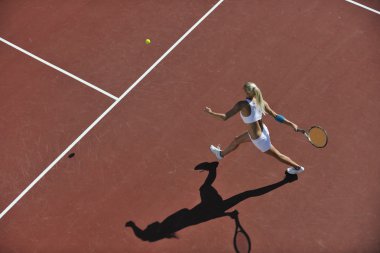 genç kadın oyun Tenis açık