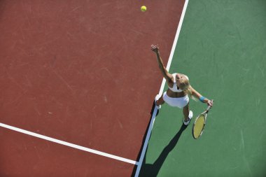 genç kadın oyun Tenis açık