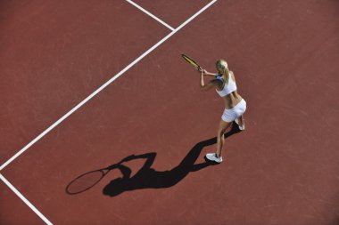 genç kadın oyun Tenis açık