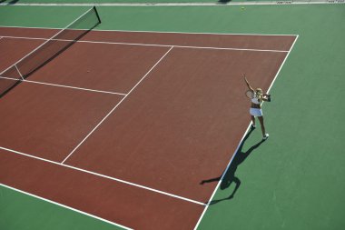 genç kadın oyun Tenis açık