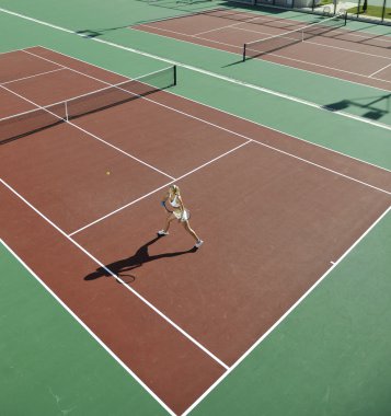 genç kadın oyun Tenis açık