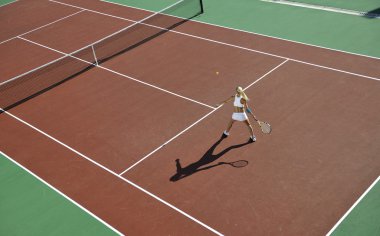 genç kadın oyun Tenis açık