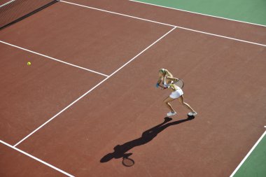 genç kadın oyun Tenis açık