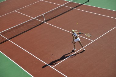 genç kadın oyun Tenis açık