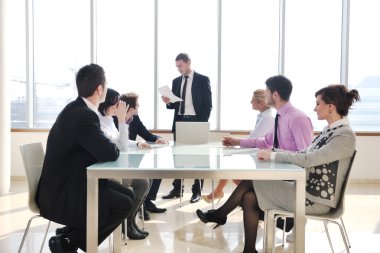 Group of business at meeting clipart