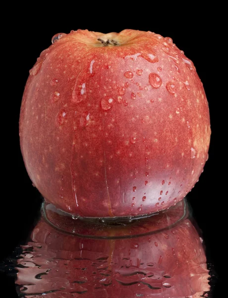 Pomme rouge humide — Photo