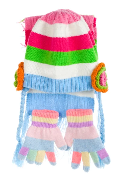 Gorra, bufanda y guantes para niños —  Fotos de Stock