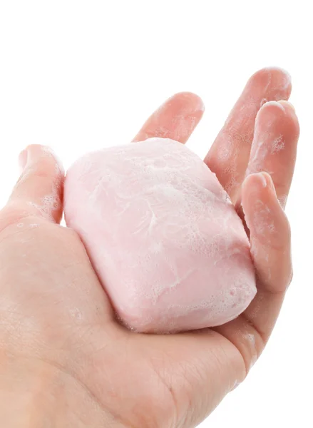 Sabão higiénico na mão — Fotografia de Stock