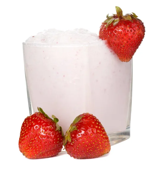 Verse aardbeien milkshake — Stockfoto