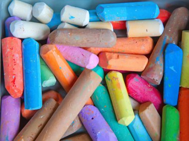 Colored chalk clipart